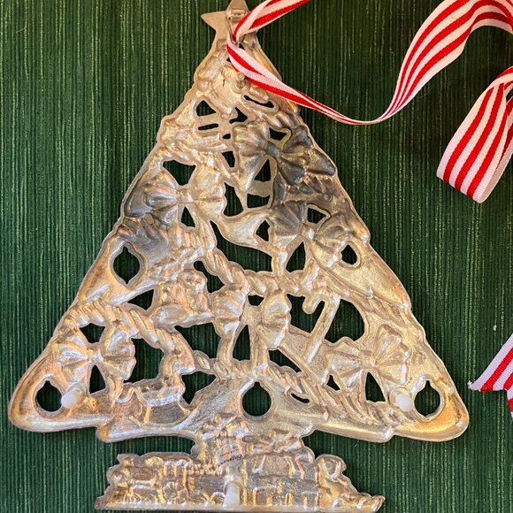 Vintage Silver Plate Christmas Tree - Wall Art/Trivet - - Picture 10 of 13